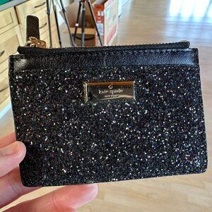 Sparkly Kate Spade NEW card and coin holder